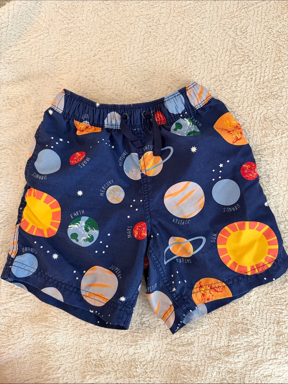 Hanna Anderson Size 5 Boys Space Swim Trunks